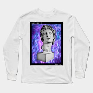 Vaporwave Aesthetic Seapunk Ecco Macintosh Long Sleeve T-Shirt